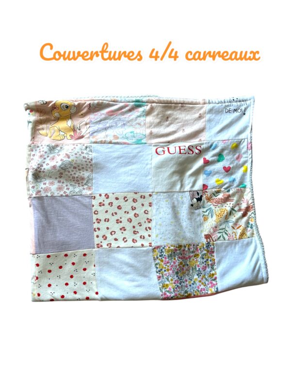 Couverture souvenir 4/4 carreaux
